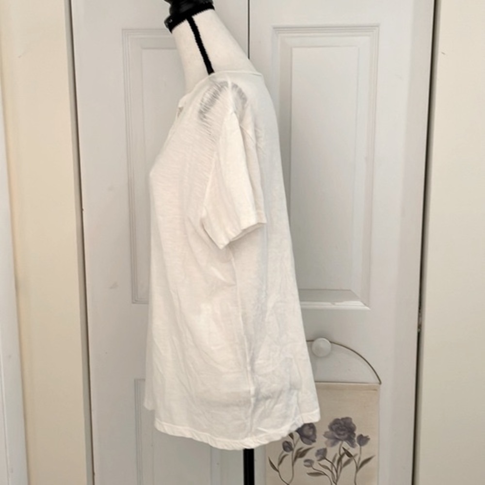 ⭐️2 for $20⭐️ LNA White Strappy Neck Cutout Tee Shirt - Picture 2 of 6